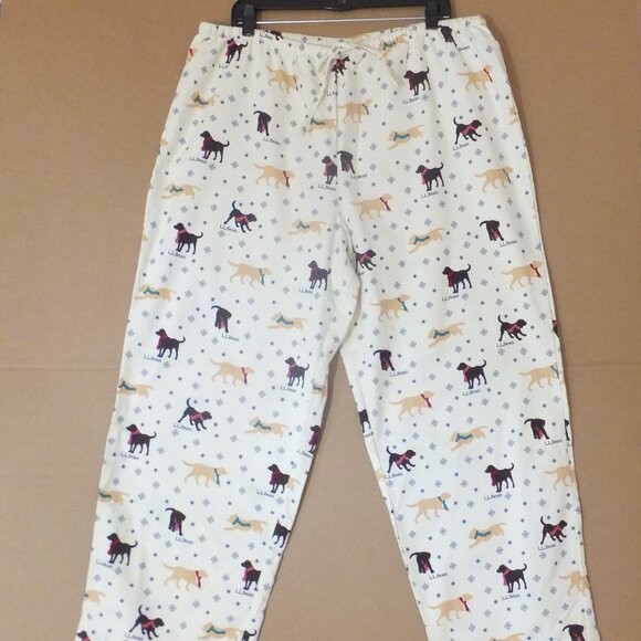 L.L. Bean Pajama Pants Womens XL Petite Dog Theme - Picture 1 of 6